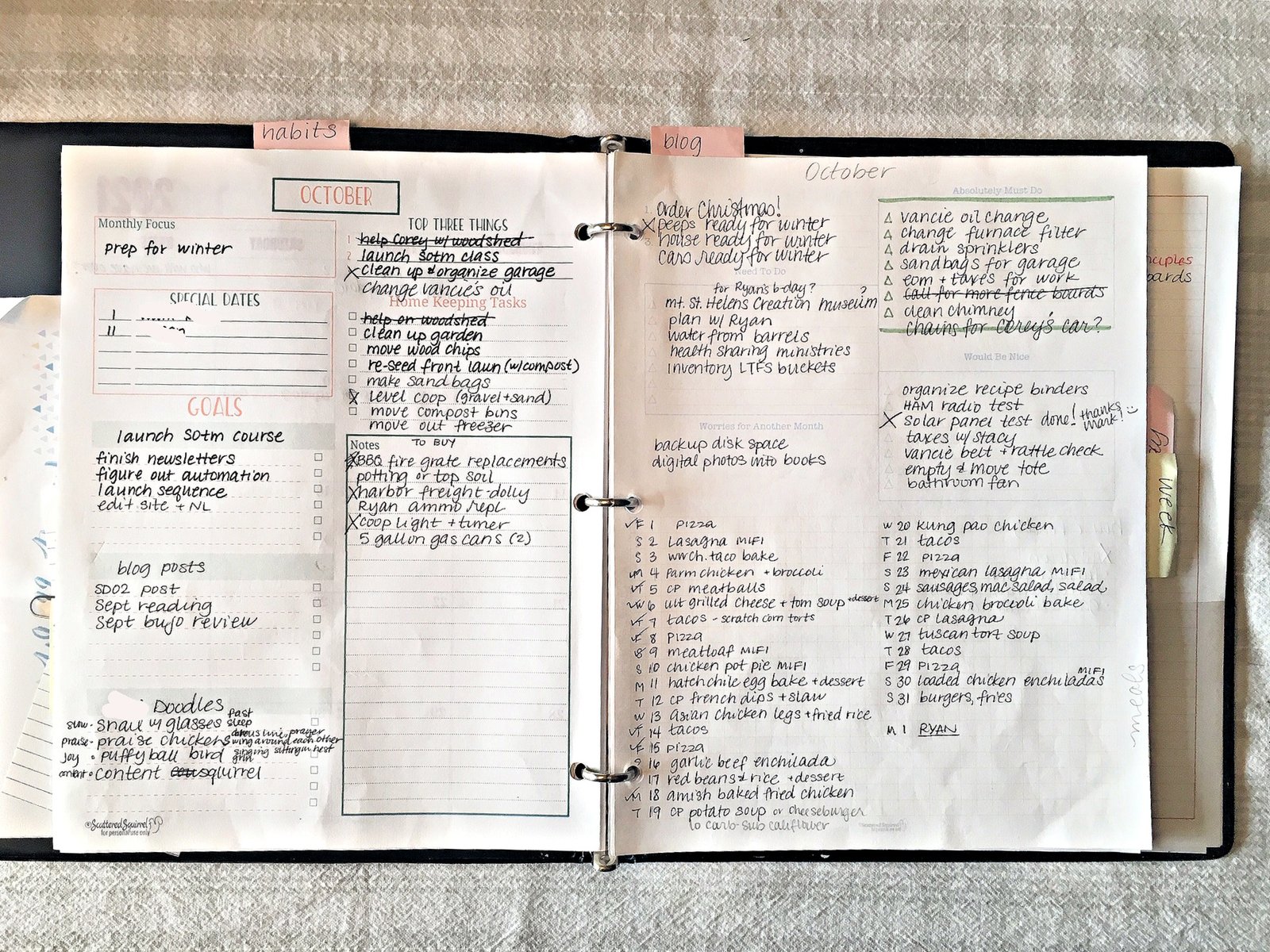 {Scattered Squirrel Planner Review} Mid-month update