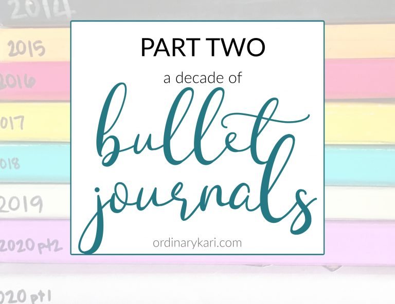 {A decade of bullet journals} Part 2 – How will you use it?