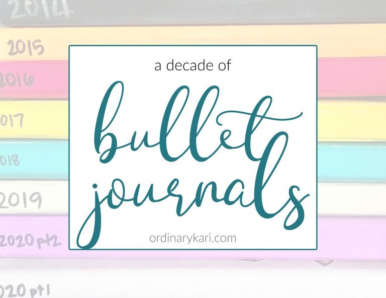 {A decade of bullet journals}  1. Starting a bullet journal